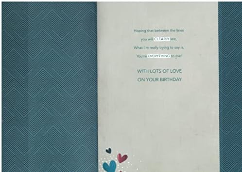 LARGE HUSBAND BIRTHDAY CARD. MODERN DESIGN. 7.5 X 10.5 INCHES. R027