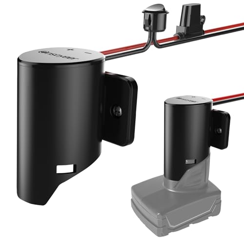 Power Wheel Adapter with Fuse & Switch, Secure Battery Adapter for 12V M12 Lithium Battery, with 12 Gauge Wire, Good Power Convertor for DIY Ride On Truck, Robotics, RC Toys and Work Lights