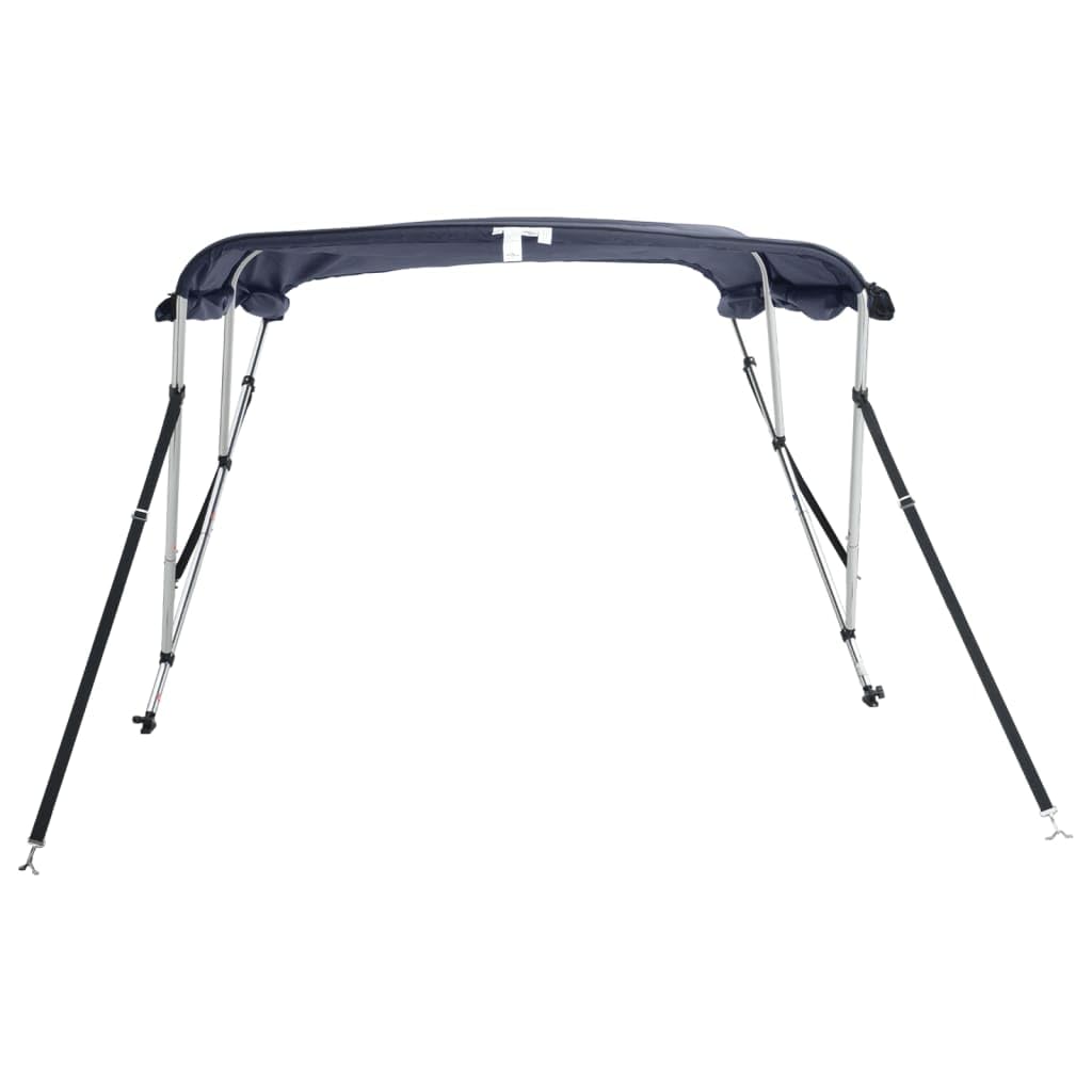 Top bimini a 3 fogli con pannelli laterali, 183 x (185-198) x 137 cm, blu, resistente ai raggi UV, impermeabile, per barche, custodia inclusa