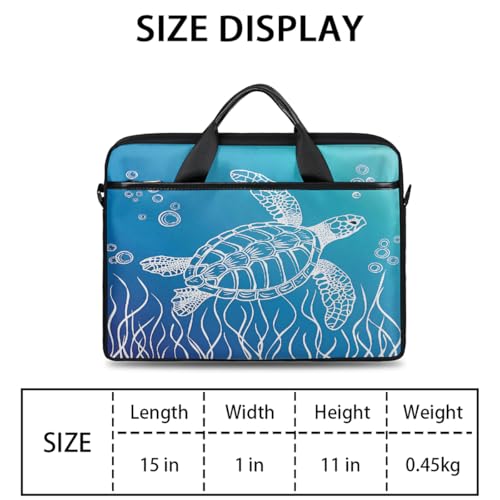 Bolso para portátil Line Art Sea Turtle 15 pulgadas miniatura 2