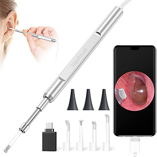 Otoscope Visual Earwax Cleaning Tool, NOT for iPhone, USB 1280x720 PHD Ear Cleaner Camera, Scopearound Digital Lighted Ear Scope Camera, IP67 Video Endoscope Earwax Remover for PC/Android Smart Phone Otoscope Visual Earwax Cleaning Tool, NOT for iPhone, USB 1280x720 PHD Ear Cleaner Camera, Scopearound Digital Lighted Ear Scope Camera, IP67 Video Endoscope Earwax Remover for PC/Android Smart Phone