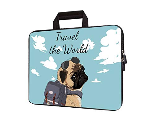 Funda neopreno para laptop de 15 pulgadas con asa y doble cierre miniatura 1