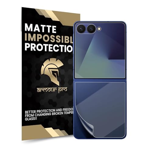 Image of ArmourPro Matte Back Screen Protector for Samsung Galaxy Z Flip 7, Premium Ultra Thin TPU Back Membrane Guard, Anti-Glare, Bubble-Free, Edge to Edge Coverage, Fingerprint Friendly | 1 Pack
