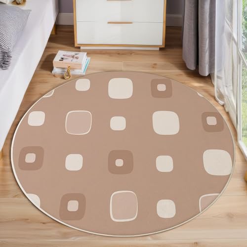 Tapis rond cube bohème fini les glissades avec cette moquette lavable douce - 4