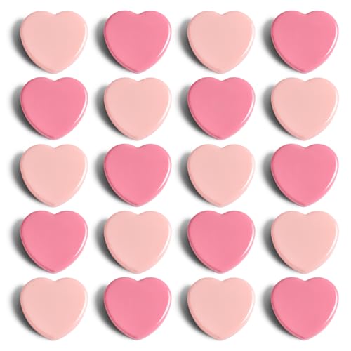 Imanes de corazón rosas 20 piezas para refrigerador