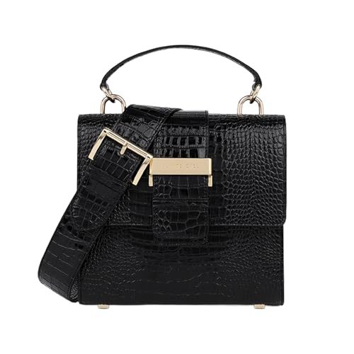 Roc Bag Medium Woman HandBags Cross and Shoulder Bag, Crocodile Texture