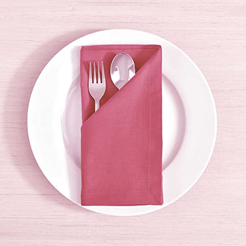 Lito Linen And Towel Cloth Napkins | Cotton Napkins| 18 X 18 Inch Dinner Napkins 4-Pack |Pink| Reusable Napkins| Highly Absorbent #TOP2