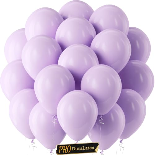Image of Bezente Pro Duralatex Pastel Purple Extra-Thick Balloons 120 Pack 10 inch