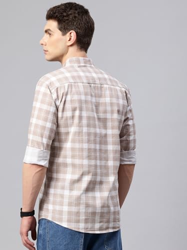 Image of Majestic Man Men Box Checkered Slim Fit Cotton Casual Shirt