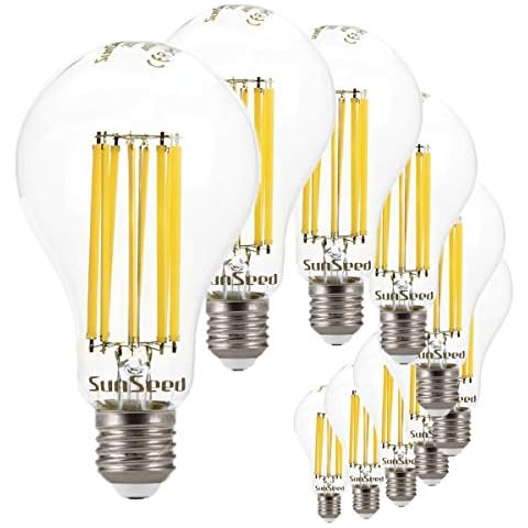 SUNSEED 10x Glühfaden LED classic Lampe E27 18W ersetzt 162W Neutralweiß 4000K Cover