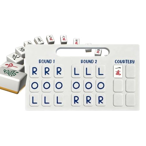 Generico Set da Mahjong Portatile con 24 Slot,Giocattolo Strategico Con Ventiquattro Fessure - per Riunioni tra Amici e Famiglia,Per Famiglie Anziani Adulti Bambini Donne Feste Riunioni Amici Sociali