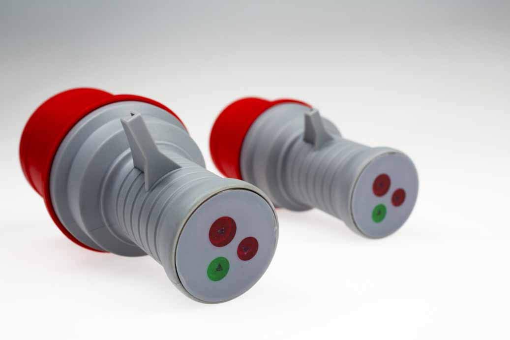as - Schwabe 61478 Spina di prova trifase 400V/32A/5 poli, rossa