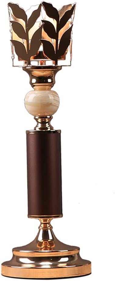 Chinese Dining Table Model Room Soft Furnishings Candlelight Dinner Props Metal Ceramic Candle Holders