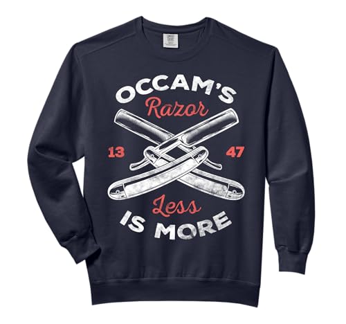 Occam's Razor Shirt Philosophy Fun Principle Of Parsimony Comfort Colors