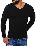 KOMFORT: Das uni Männer Longsleeve bietet ein angenehmes Tragegefühl / einen hohen Tragekomfort mit einer körperbetonten und dehnbaren Passform (Slimfit Schnitt mit Stretchanteilen).