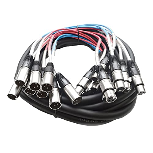 Seismic Audio SARLX-8x25 25-Feet 8-Channel XLR Snake Cable for Live, Recording, Studios, Gigs