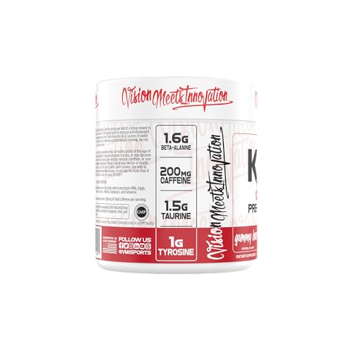 Image of VMI Sports KXR Sport Pre-Workout Powder | Energy - Performance - Focus and Pumps | Maximum Absorption Formula | Great Taste for Men & Women | 30 Servings (30 Servings, Gummy Bear)