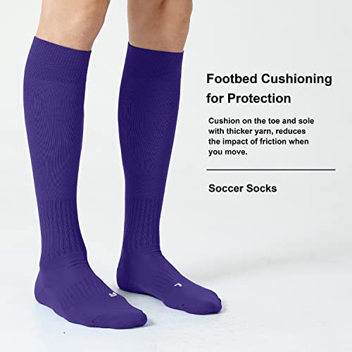 Image of CS CELERSPORT 2 /3 Pack Soccer Softball Baseball Socks for Youth Kids Adult Multi-Sport Compression Knee High Socks