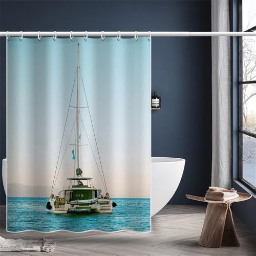Rideau de douche anti moisissure et imperméable lavable - 3
