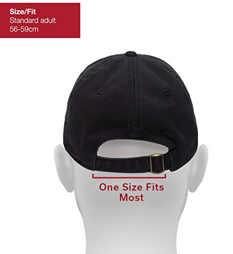 Outdoor Cap Mountain Embroidered Dad Hat, Adjustable Soft Cotton Polo Style Unstructured Baseball Cap for Men & Women, One Size, Black