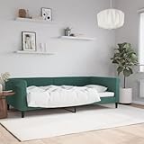 vidaXL Sofá Cama Terciopelo Verde Oscuro 100x200 cm, sofá para Dormir