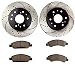 Atmansta QPD10051 Front Brake kit with Drilled/Slotted Rotors and Ceramic Brake pads for Cadillac XTS Chevrolet Avalanche GMC