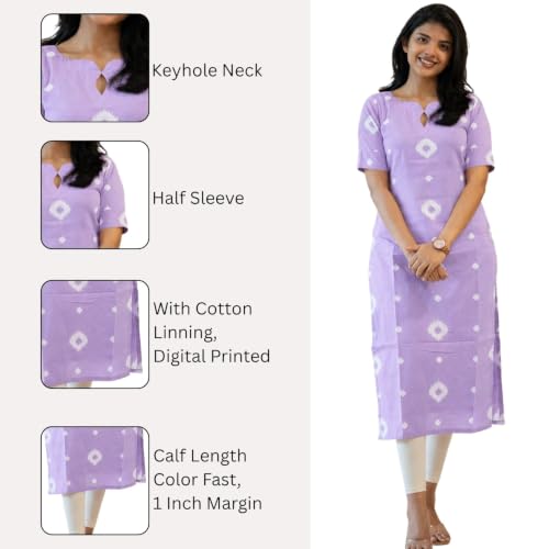 Image of Sun Fashion And Lifestyle Women's Pv Cotton Stitched Printed Kurti