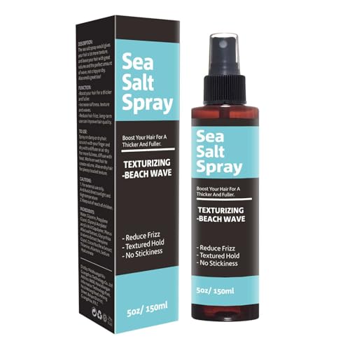 Spray de sal marina para el cabello de hombres y mujeres, spray de sal marina para hombres, spray de textura de onda de playa y volumen para más volumen y textura (1 unidad)