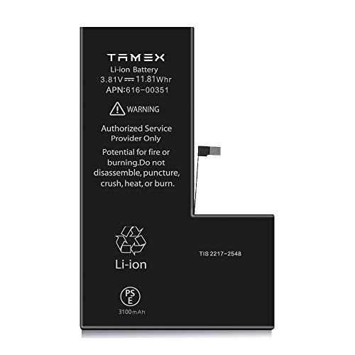 TAMEX Bateria for iPhone X 3100mAh Upgrade Super High Capacity Replacement Battery Compatible with iPhone X A1865, A1901…