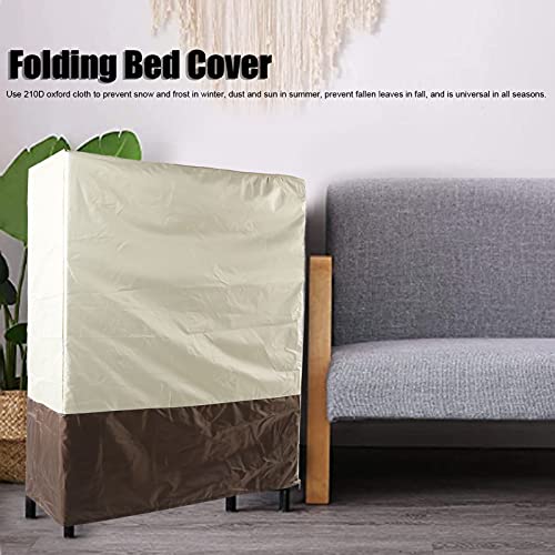 Natudeco Folding Bed Dust Cover Daybed Storage Cover Fits 32" Single Folding Beds Waterproof Protection Rollaway Bed Cover for Indoor Outdoor(33.4"x12.9"x42.1") - Image 4