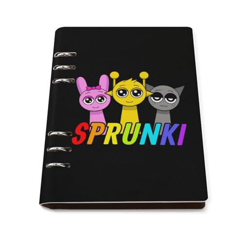 バインダーノート スプランキー グッズ システム手帳 A5 ルーズリーフ 6穴 PUレザー 可愛い メモ帳 DIY 日記帳 アニメ 子供用 学生 文房具 卒業記念品 プレゼント