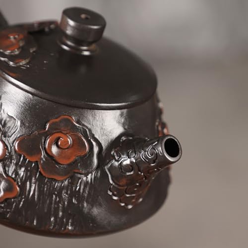 Tetera de cerámica púrpura pequeña capacidad 180ML miniatura 5