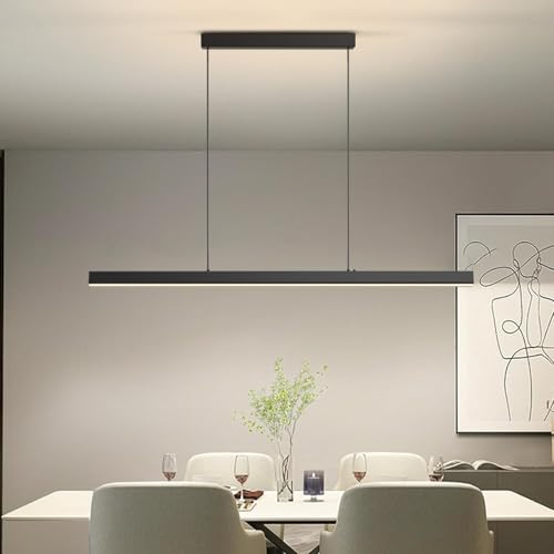 Lustre linéaire dimmable avec télécommande 3000K-6000K