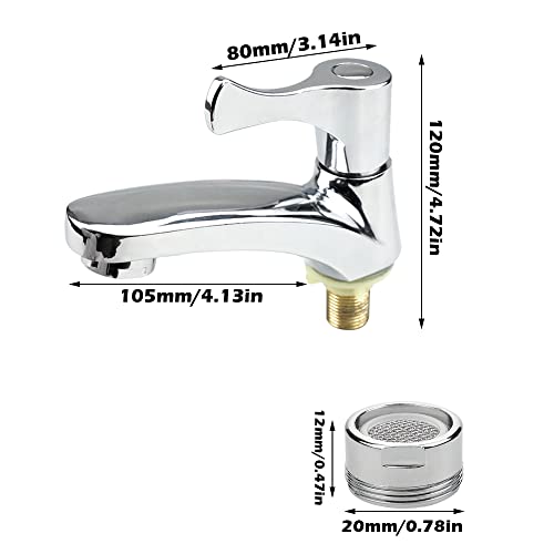 quiodok Bathroom Taps Modern Style Basin Faucet Single Lever Cold Water Sink Taps with Filter Single Cold Water Faucet for Kitchen Bathtub Washroom - Image 3