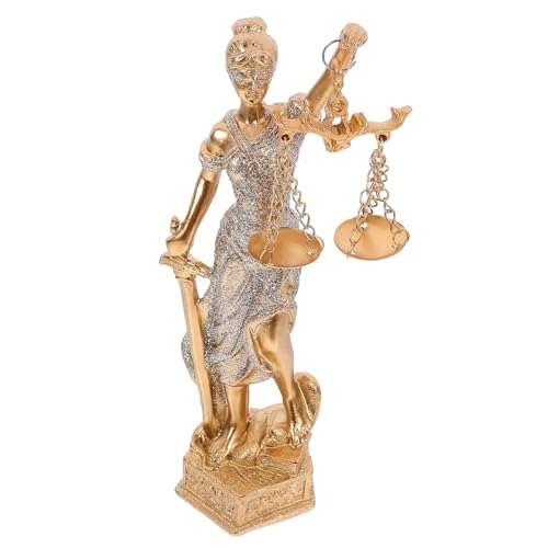 Simbolismo mitico: rappresentando la dea, questa statua incarna i principi di giustizia ed equità, adatta a un contesto legale, statue classiche di , bilancia della giustizia
