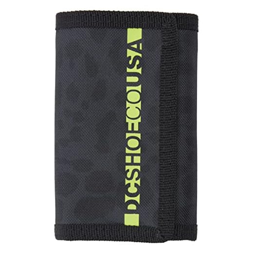 DC Shoes Ripper, Accesorio de Viaje-Billetera Plegable Triple para Hombre, Leopardo Negro, Einheitsgröße