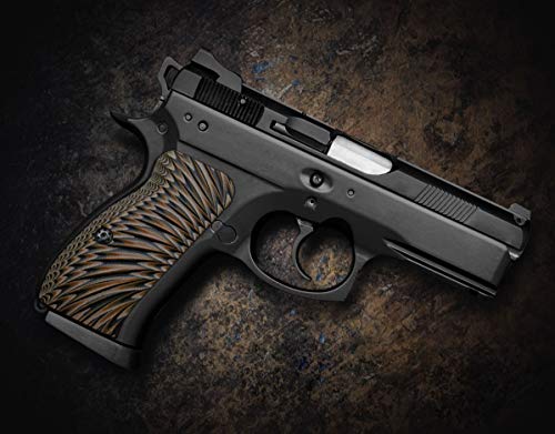 Cool Hand CZ 75 Compact G10 Grips, Sunburst Texture, Brand Coyote Color - Thumbnail 3