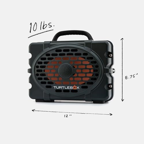 Image of Turtlebox Original Gen 3: Portable Outdoor Bluetooth Speaker - Ultra-Loud (120dB), Waterproof (IP67), Rugged, Impact-Resistant, 3-Day Battery | Party Mode: Unlimited Pairing Stereo, Green /Blaze Orange