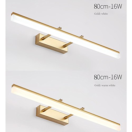 Éclairage mural doré LED et lampes de miroir de bain réglables - 3