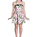 Produktbild Hell Bunny Rockabilly Mini Neckholder Kleid mit Einhörnern und Skulls pink 50ziger Jahre Kleid - L