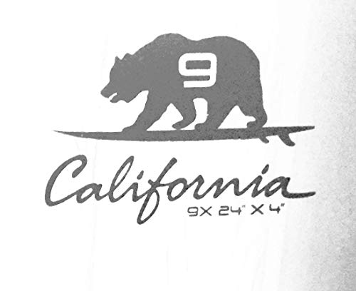 California Board Company Foam Surf Board, 9-Feet (Color: Brown/Wood graphic)