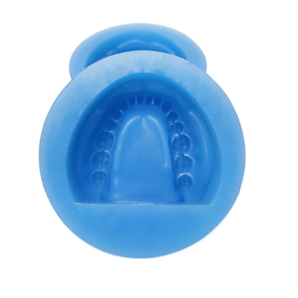 Set di 2 stampi for modelli in gesso dentale, base in gomma siliconica morbida, strumenti da laboratorio, denti interi