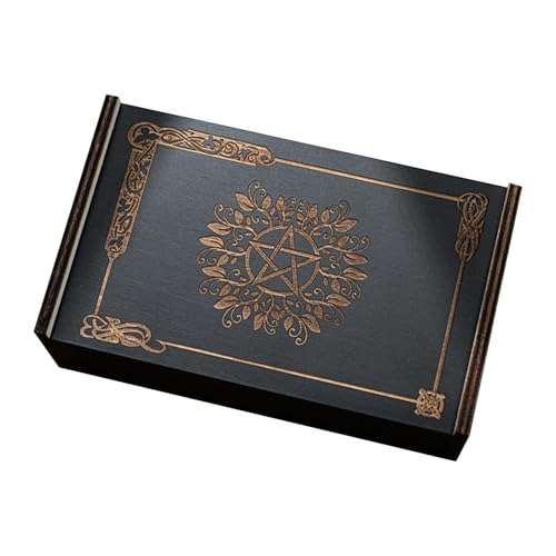 Sghtil Portagioie in legno, astrology, capacità gioielli con grande scatola di capacità, decorazione in legno, organizer riutilizzabile per ciondoli, orecchini Sghtil Portagioie in legno, astrology, capacità gioielli con grande scatola di capacità, decorazione in legno, organizer riutilizzabile per ciondoli, orecchini