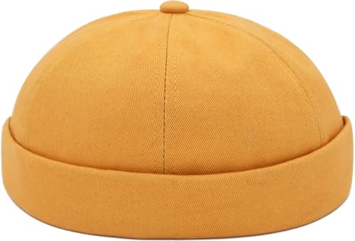Image of Dome Brimless Hats for Women Men Beanie Docker Cap Sailor Skull Cap