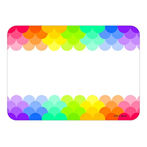Creative Teaching Press Painted Palette Rainbow Scallops Labels/Name Tags (4821)
