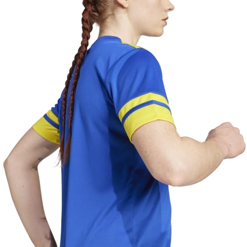 adidas Damen Squadra25 Jersey Short Sleeve Shirt, Team royal Blue/Team Yellow, XXS – Ansicht 4
