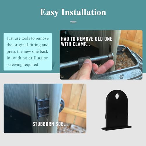 Ctuoptuo Outdoor Resin Shed Hasp Latch, Bolt Latch, Replacement for The Rubbermaid Outdoor Resin Shed Hasp Latch, Black Solid Core Plastic 1 Pcs - Image 5