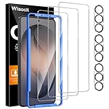 Wiaocit 3 Pack Tempered Glass Screen Protector for Samsung Galaxy S26 with 3 Pack Camera Lens Protector, 9H Hardness, Bubble Free, Case Friendly