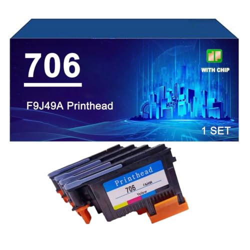 Cabezal F9J49A 706 con inyección de 4 colores compatible con HP D5800