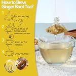 60 Premium Ginger Tea Bags, Made with 100% Pure Ginger Root, No Additive & Caffeine Free.